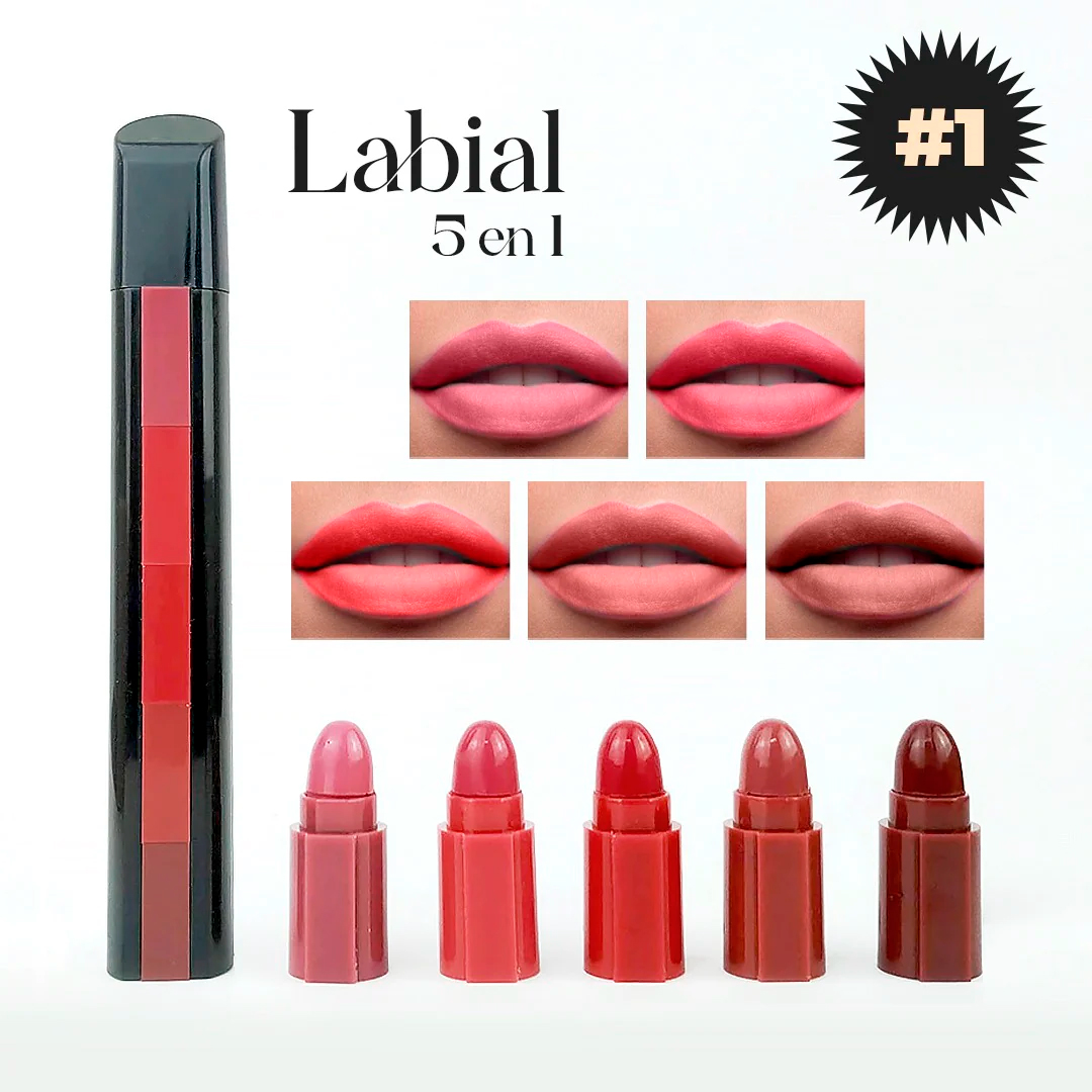 Set x2 Labial 5 en 1 Red y Nude 32.5G - Ahorra espacio en tu bolso con versatilidad - Imagen 2
