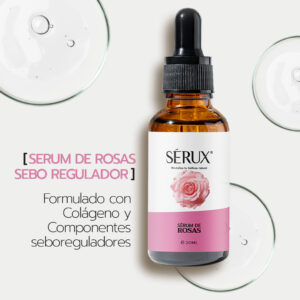 Serum de Rosas Serux con Ácido Hialurónico y Colágeno - Hidrata tu piel profundamente y devuelve luminosidad natural