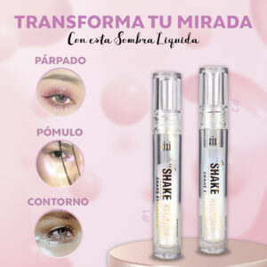 Set x2 Sombra Líquida Iluminadora 3.3g - Brilla con acabado metálico intenso y duradero